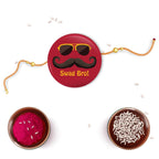 Indianvibez Swag Bro Metal Rakhi with Fridge Magnet - Kids Rakhi | Grocsy