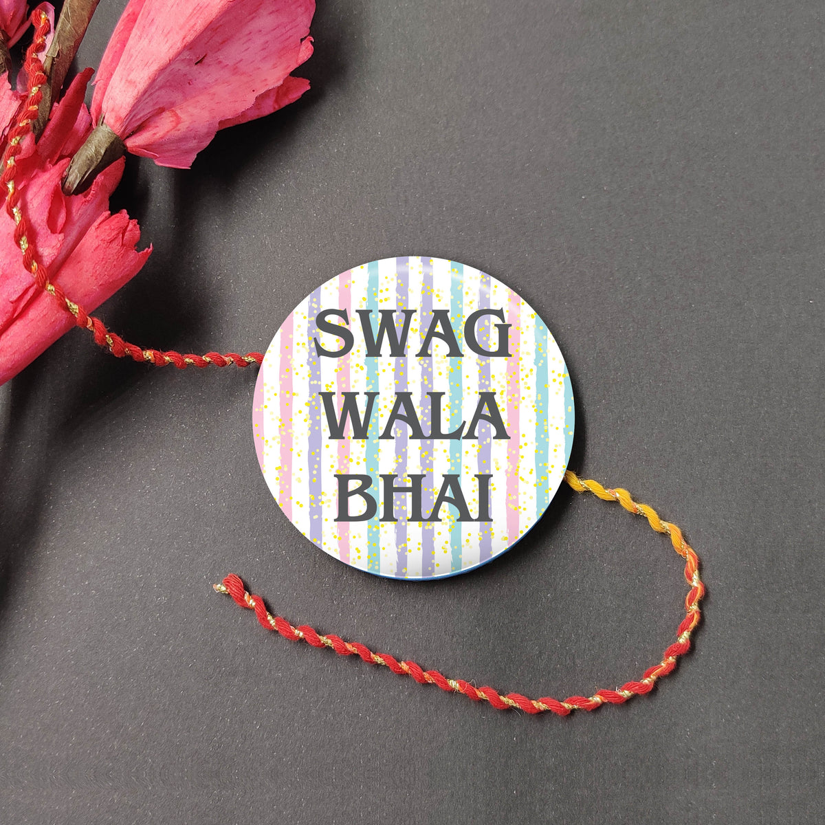 Indianvibez Swag Wala Bhai Metal Rakhi with Fridge Magnet - Kids Rakhi | Grocsy