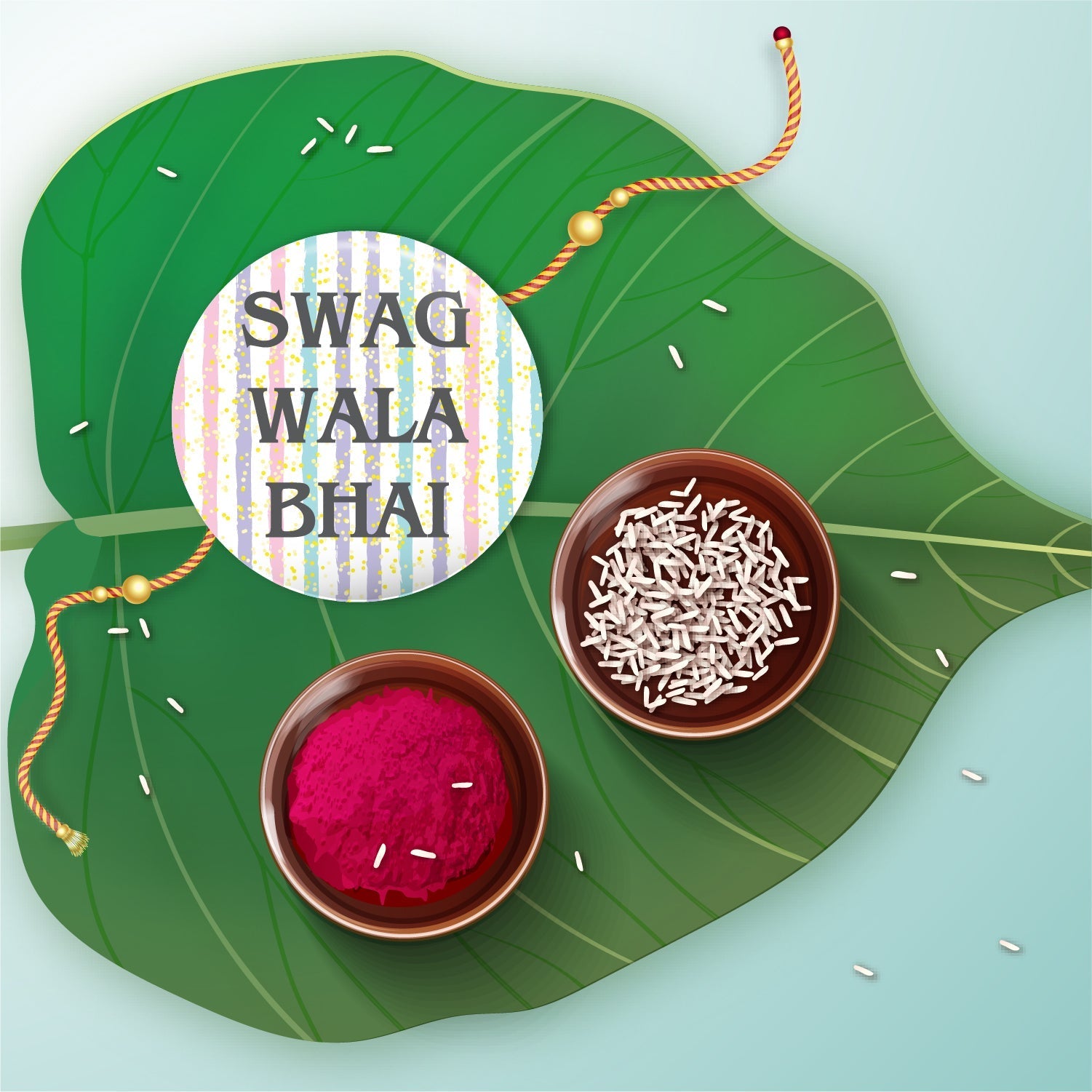 Indianvibez Swag Wala Bhai Metal Rakhi with Fridge Magnet - Kids Rakhi | Grocsy