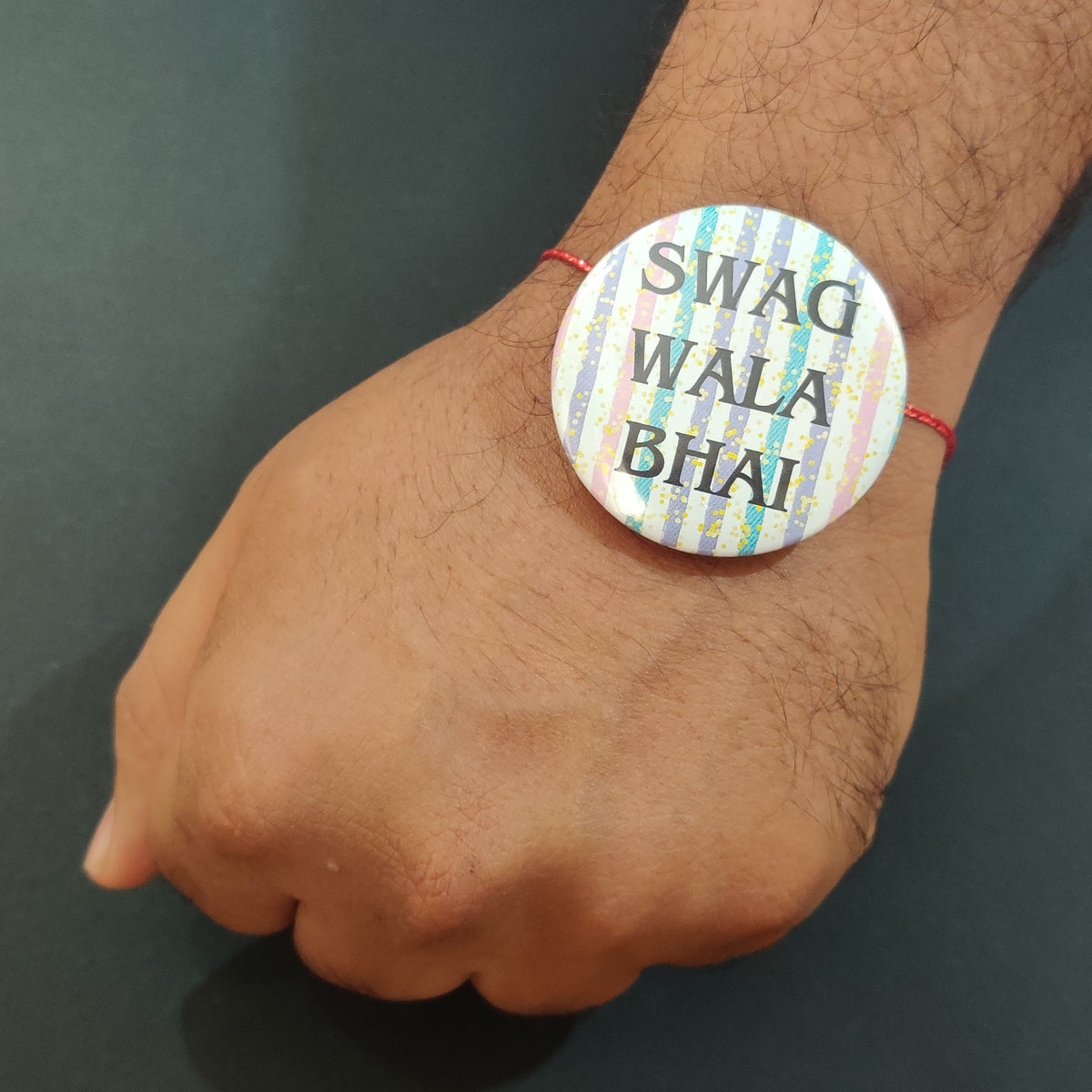 Indianvibez Swag Wala Bhai Metal Rakhi with Fridge Magnet - Kids Rakhi | Grocsy
