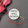 Indianvibez Swag Wali Bhabhi Metal Rakhi/Lumba with Fridge Magnet - Kids Rakhi | Grocsy