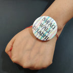 Indianvibez Swag Wali Bhabhi Metal Rakhi/Lumba with Fridge Magnet - Kids Rakhi | Grocsy