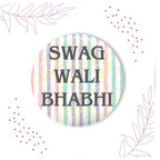 Indianvibez Swag Wali Bhabhi Metal Rakhi/Lumba with Fridge Magnet - Kids Rakhi | Grocsy