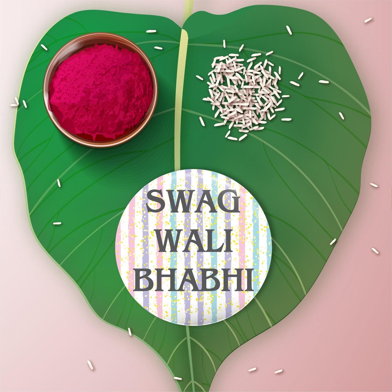 Indianvibez Swag Wali Bhabhi Metal Rakhi/Lumba with Fridge Magnet - Kids Rakhi | Grocsy