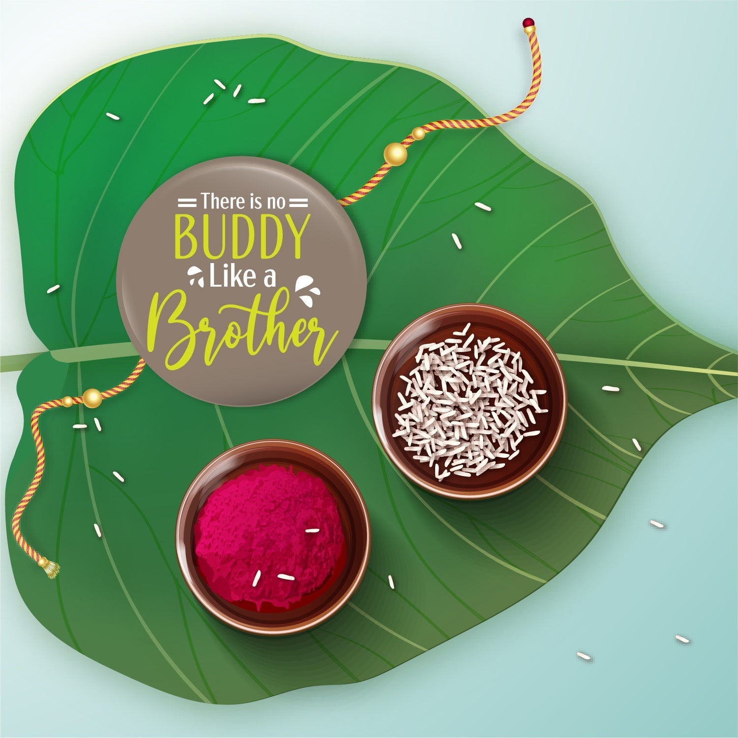 Indianvibez There is no Buddy Like Brother Metal Rakhi with Fridge Magnet - Kids Rakhi | Grocsy