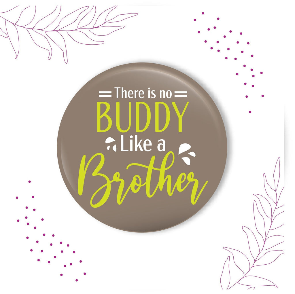 Indianvibez There is no Buddy Like Brother Metal Rakhi with Fridge Magnet - Kids Rakhi | Grocsy