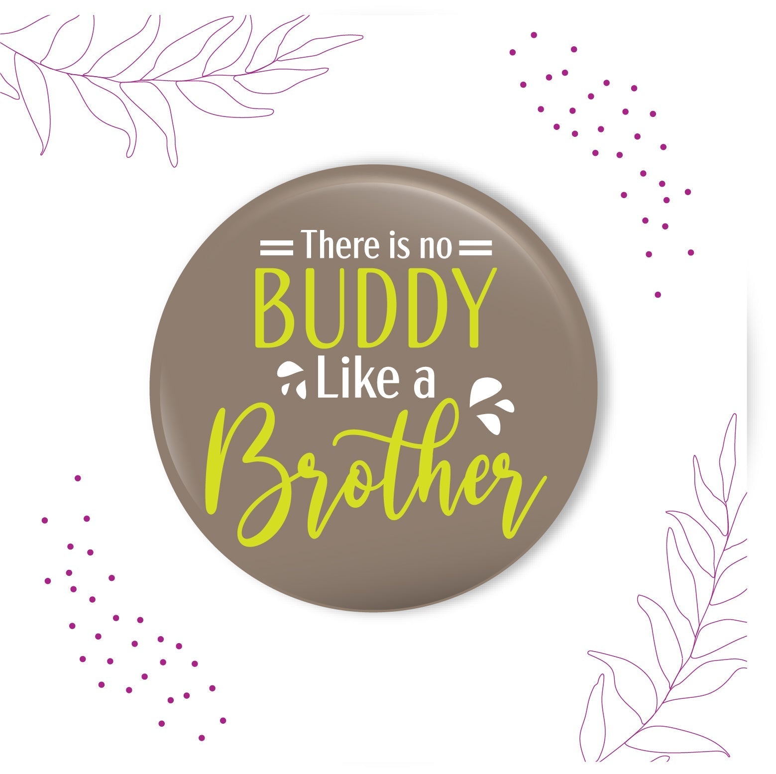 Indianvibez There is no Buddy Like Brother Metal Rakhi with Fridge Magnet - Kids Rakhi | Grocsy