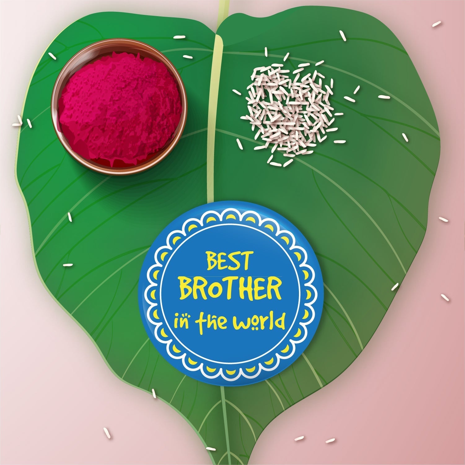 Indianvibez World Best Brother Metal Rakhi with Fridge Magnet - Kids Rakhi | Grocsy