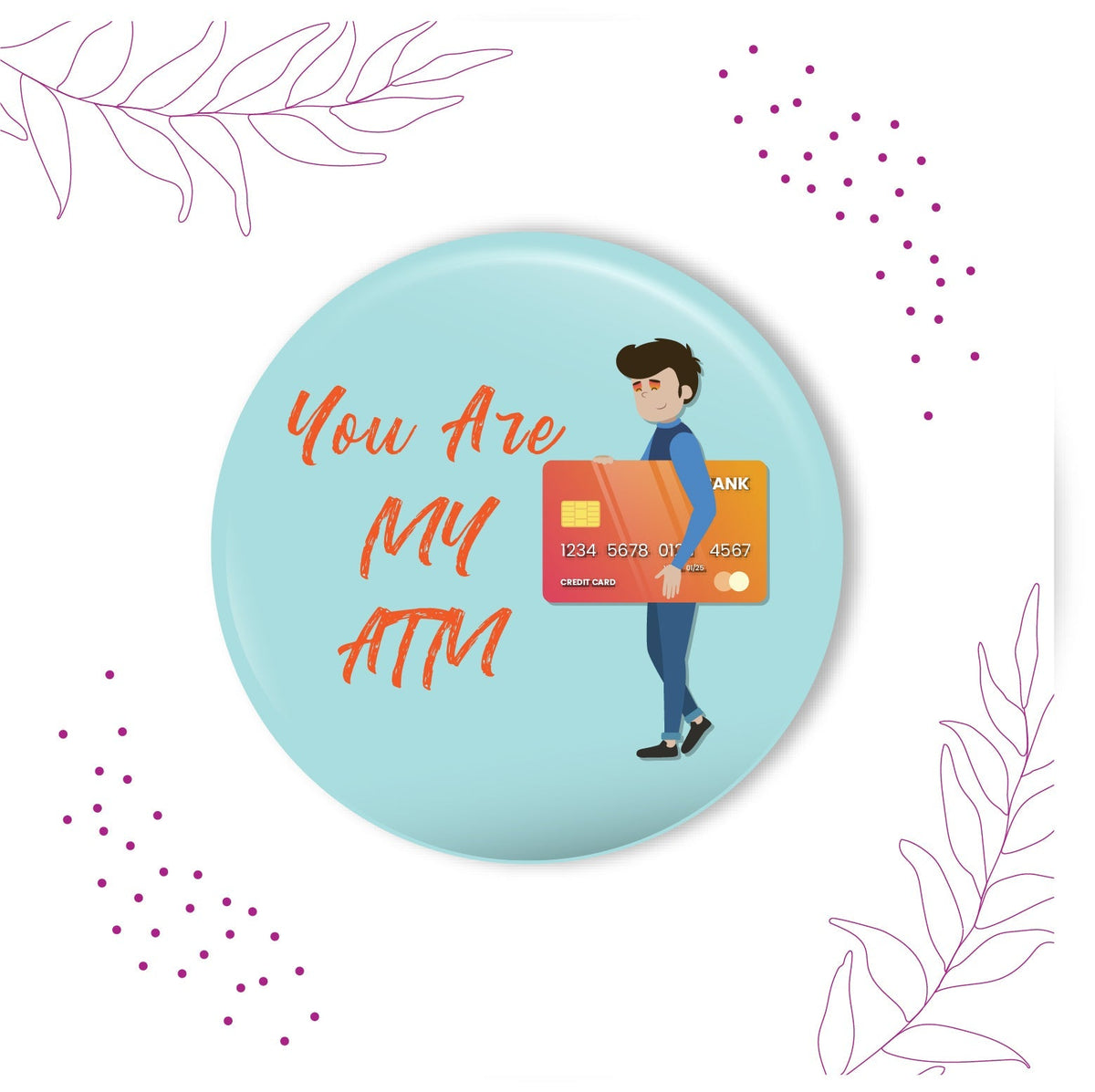 Indianvibez You are my ATM Metal Rakhi with Fridge Magnet - Kids Rakhi | Grocsy