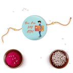 Indianvibez You are my ATM Metal Rakhi with Fridge Magnet - Kids Rakhi | Grocsy