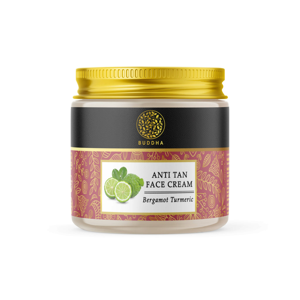 Buddha Natural Anti Tan Face Cream - For Skin Glow, Removing Tan & Dark Spots | Grocsy