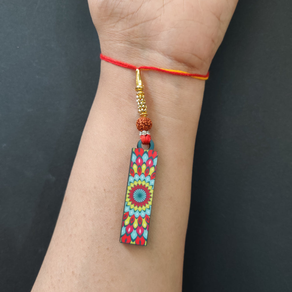 Indianvibez Coffee Wooden Rakhi, Foodie Rakhi for Coffee Lover Brother - Kids Rakhi | Grocsy