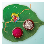 Indianvibez Barbie Wooden Rakhi - Kids Rakhi | Grocsy