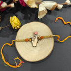 Indianvibez Korean Heart Wooden Rakhi, K-Pop Style Rakhi for Brother - Kids Rakhi | Grocsy