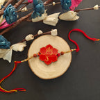 Indianvibez Lord Ganesha Wooden Rakhi, God Religious Spiritual Rakhi - Kids Rakhi | Grocsy