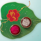 Indianvibez Lord Ganesha Wooden Rakhi, God Religious Spiritual Rakhi - Kids Rakhi | Grocsy