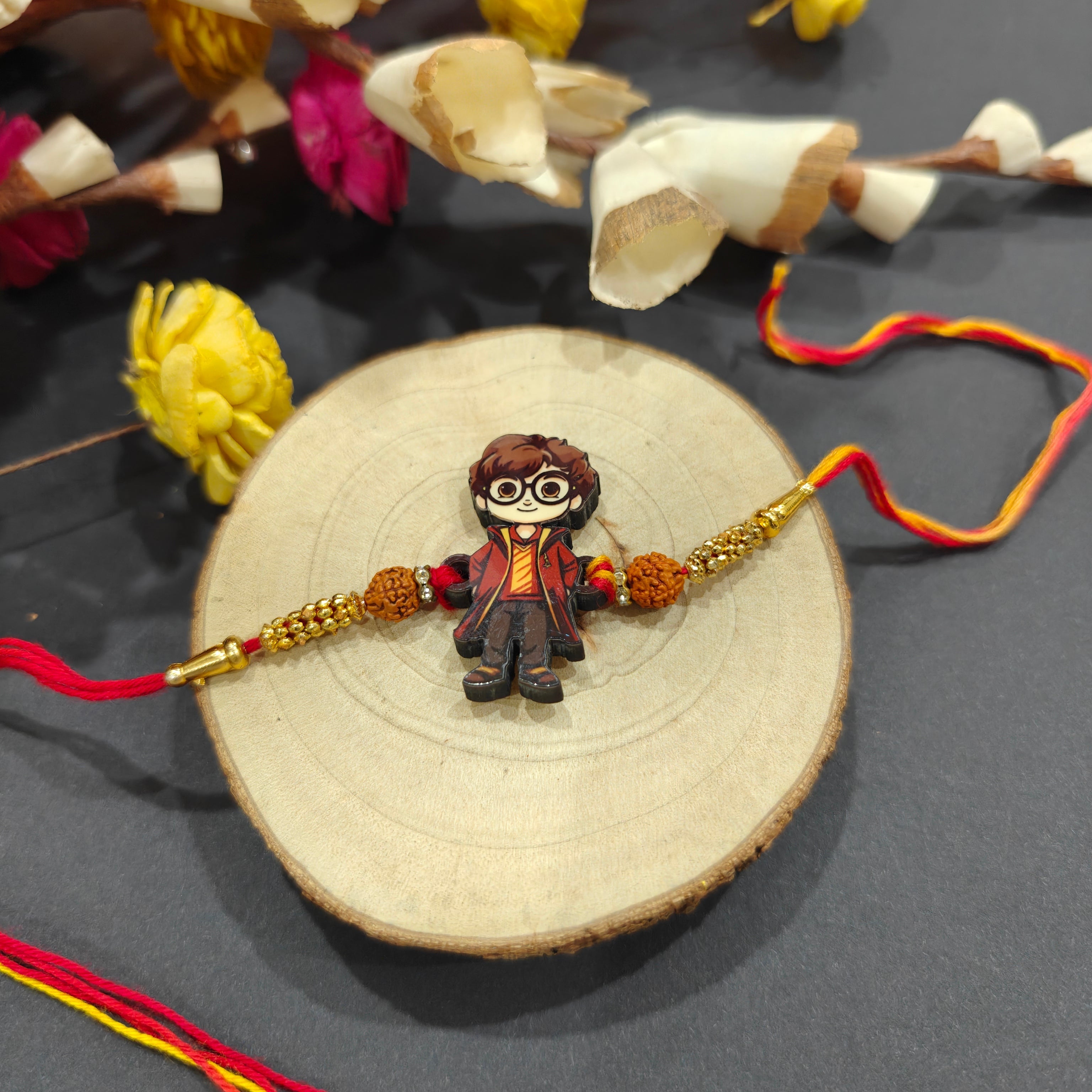 Indianvibez Harry Potter Wooden Rakhi, Character Rakhi for Brother - Kids Rakhi | Grocsy