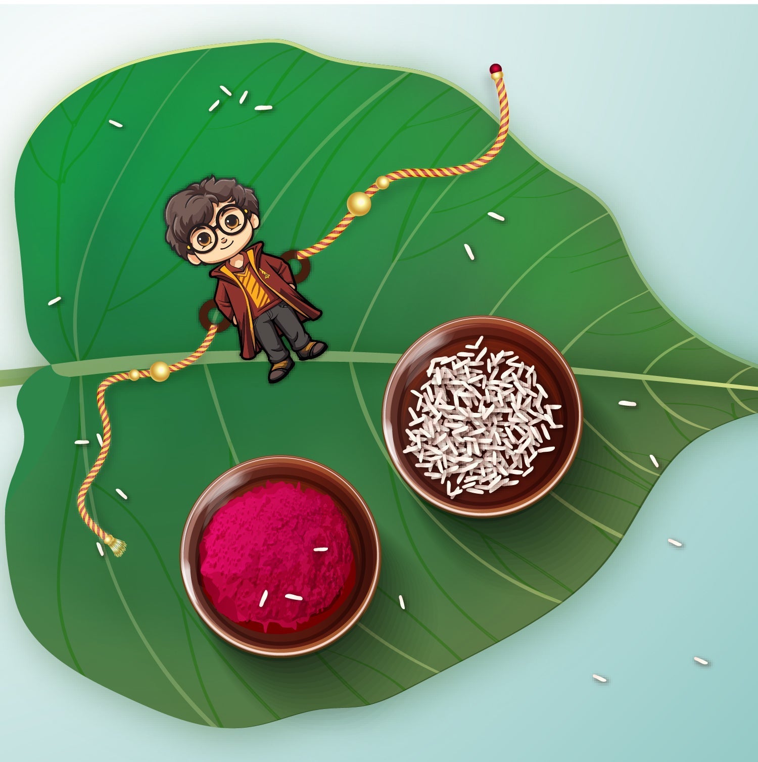 Indianvibez Harry Potter Wooden Rakhi, Character Rakhi for Brother - Kids Rakhi | Grocsy