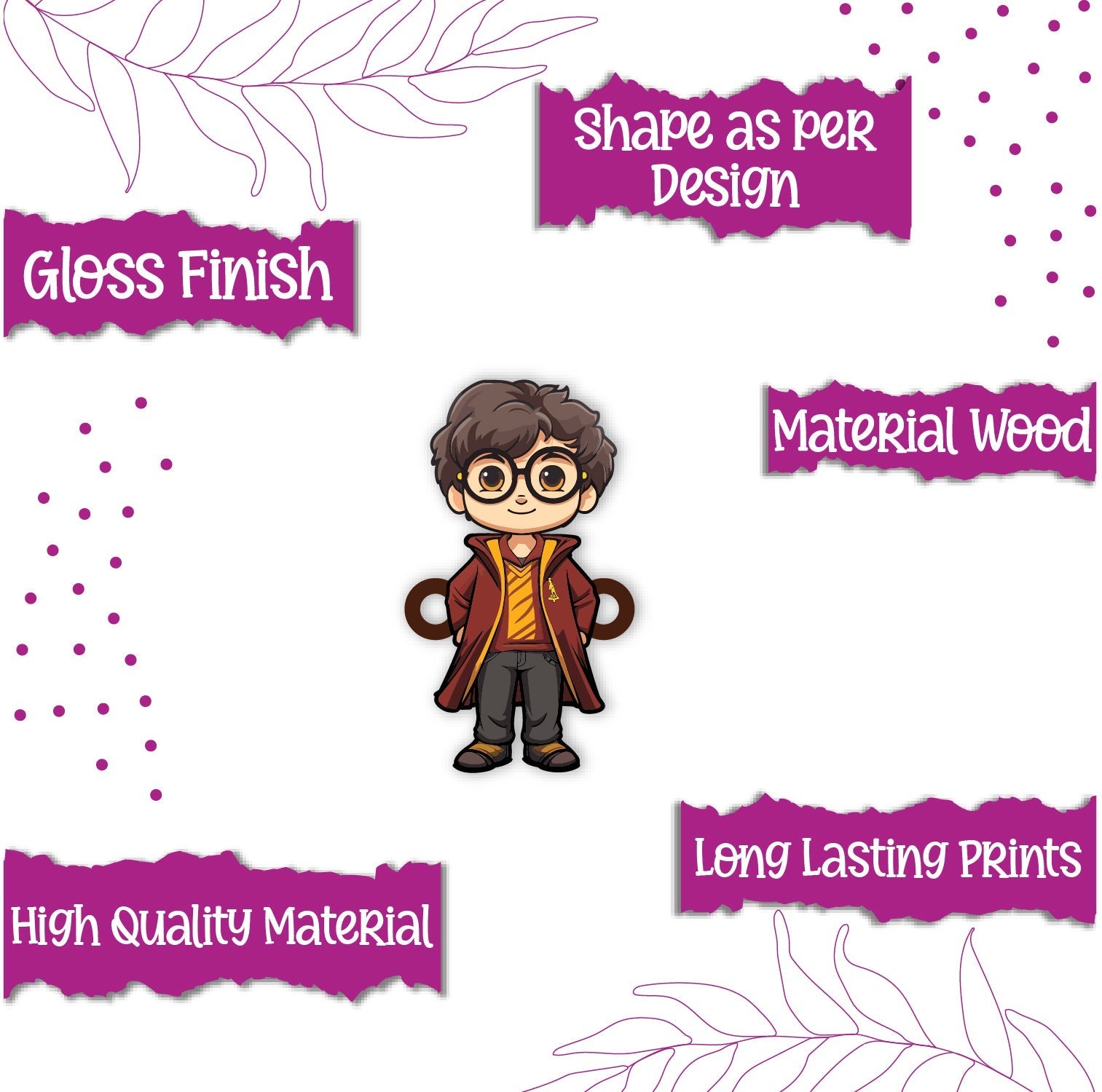 Indianvibez Harry Potter Wooden Rakhi, Character Rakhi for Brother - Kids Rakhi | Grocsy