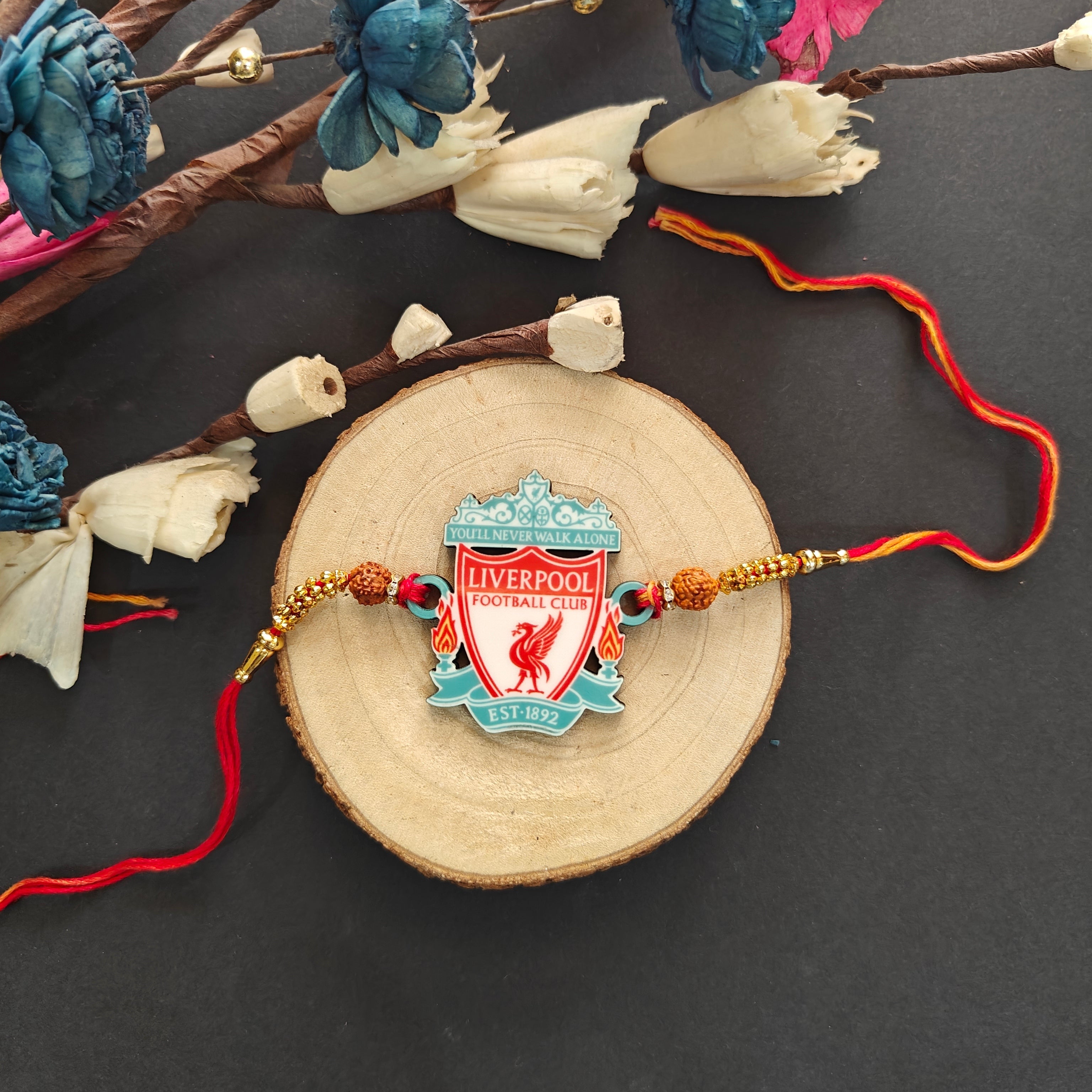 Indianvibez Liverpool Wooden Rakhi, Football Rakhi for Brother - Kids Rakhi | Grocsy
