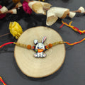 Indianvibez Rabbit Wooden Rakhi, Cute Animal Rakhi - Kids Rakhi | Grocsy