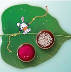 Indianvibez Rabbit Wooden Rakhi, Cute Animal Rakhi - Kids Rakhi | Grocsy