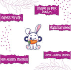 Indianvibez Rabbit Wooden Rakhi, Cute Animal Rakhi - Kids Rakhi | Grocsy