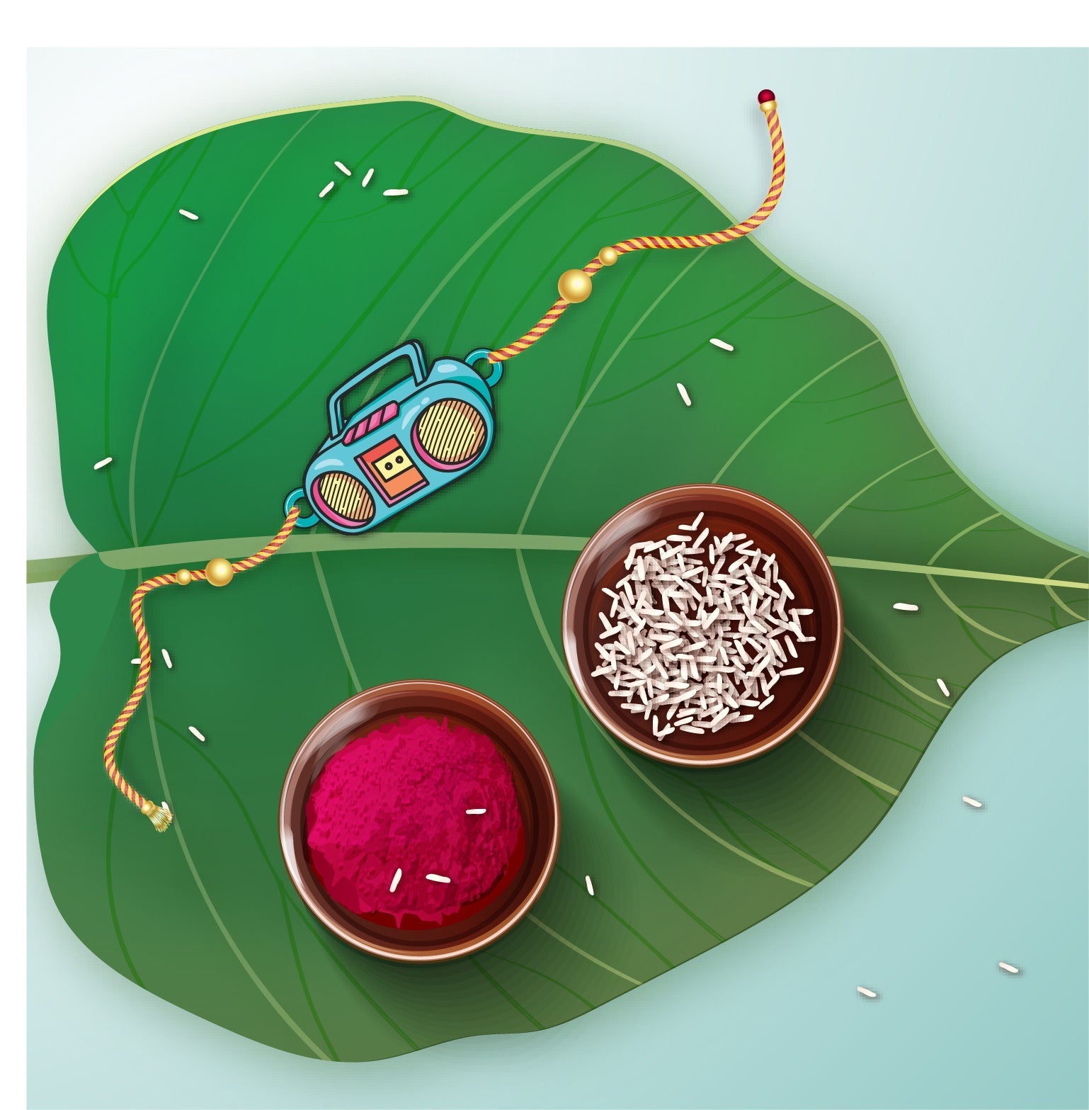 Indianvibez Radio Wooden Rakhi, Quirky Retro Rakhi for Brother - Kids Rakhi | Grocsy