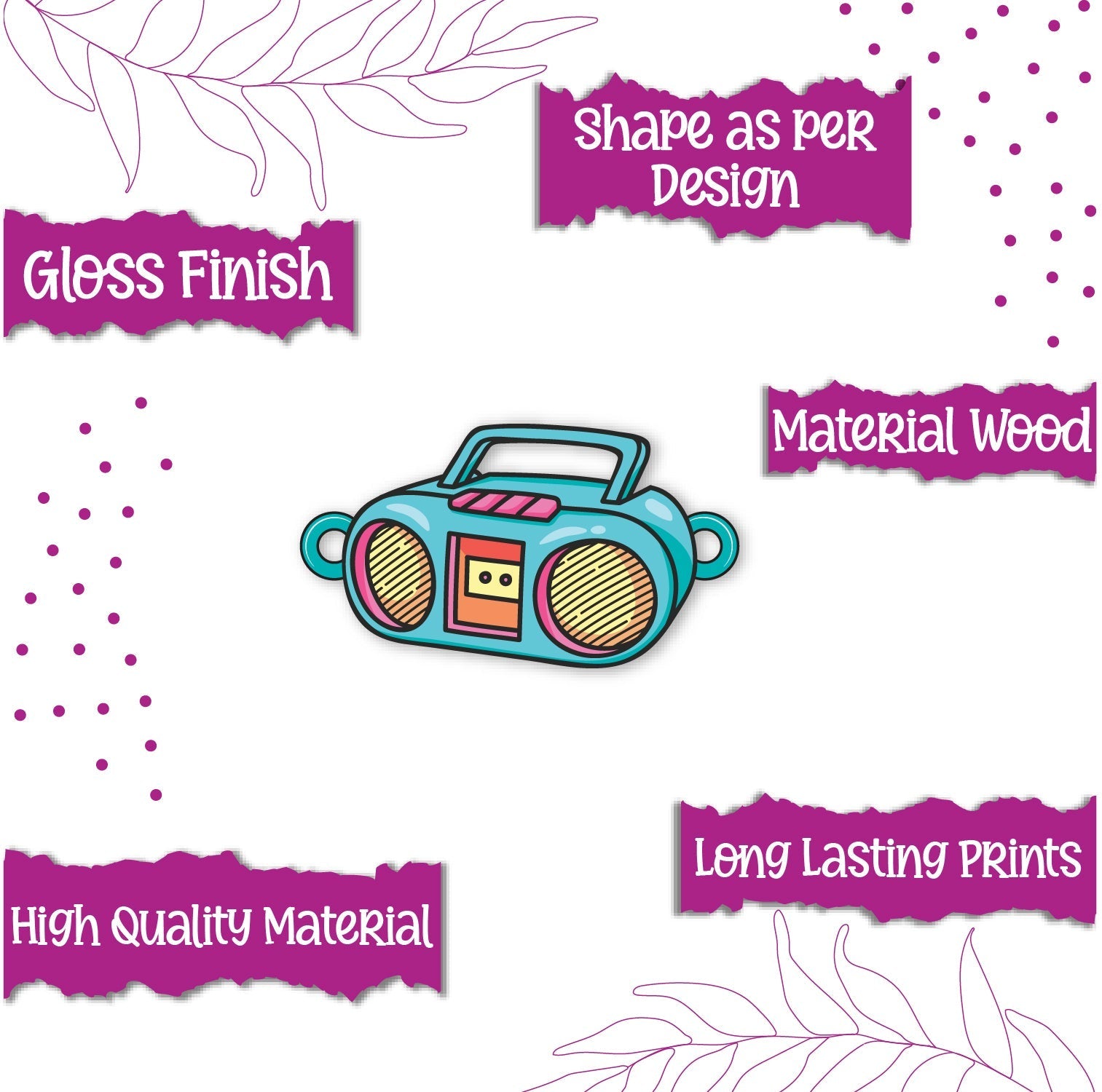 Indianvibez Radio Wooden Rakhi, Quirky Retro Rakhi for Brother - Kids Rakhi | Grocsy
