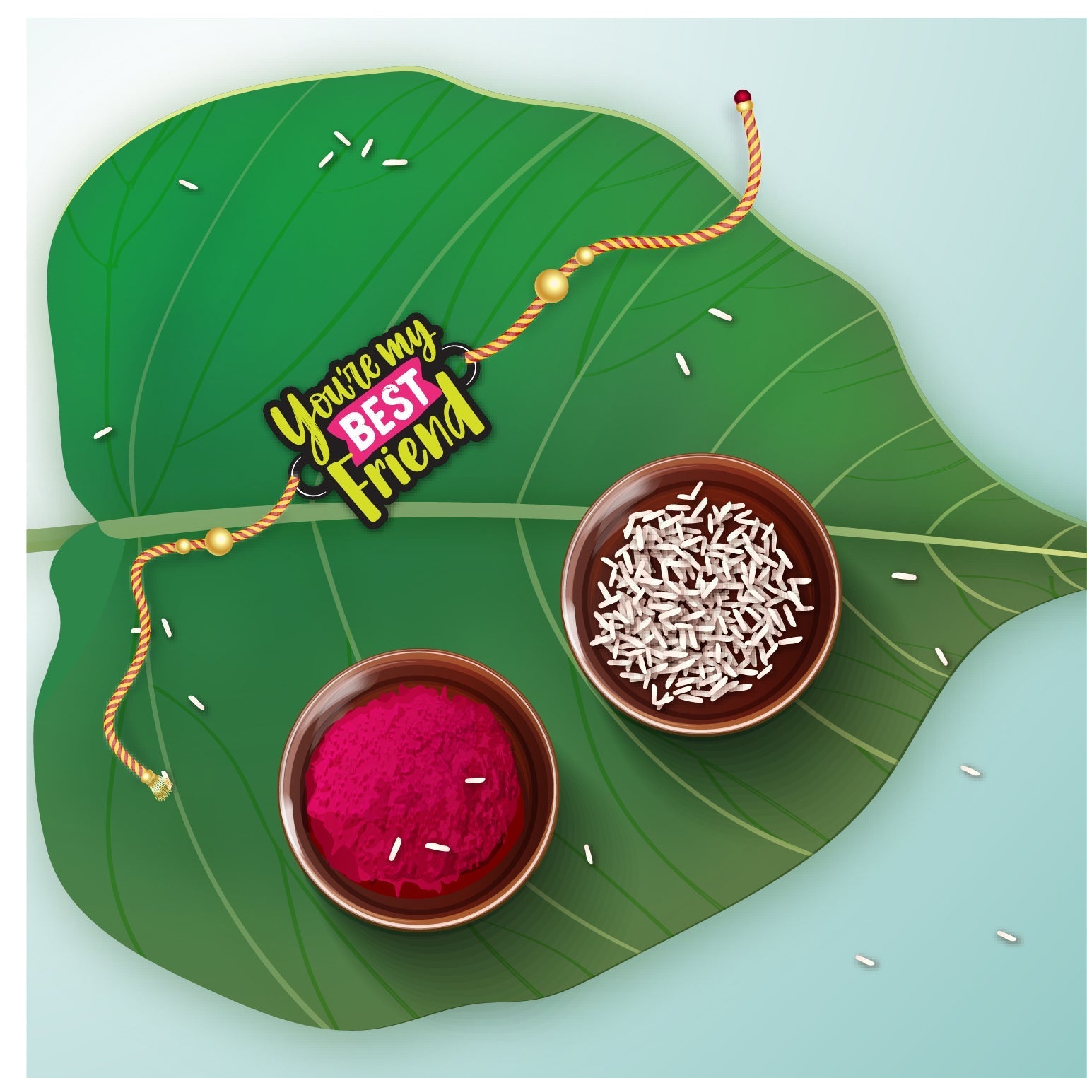 Indianvibez You are my best Friend Wooden Rakhi, Rakhi for Brother India - Kids Rakhi | Grocsy