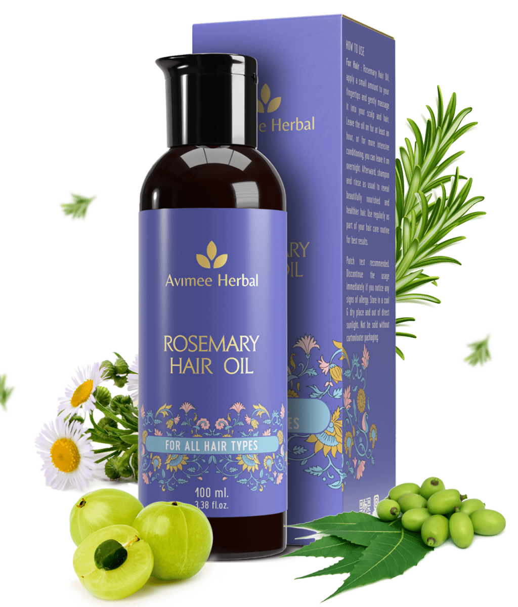 Avimee Herbal Rosemary Hair Care Routine Combo: Rosemary Water Spray & Rosemary Hair Oil | Grocsy