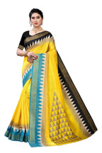 Vamika Yellow & Black Linen Jari Border Saree (GUNJAN YELLOW) | Grocsy