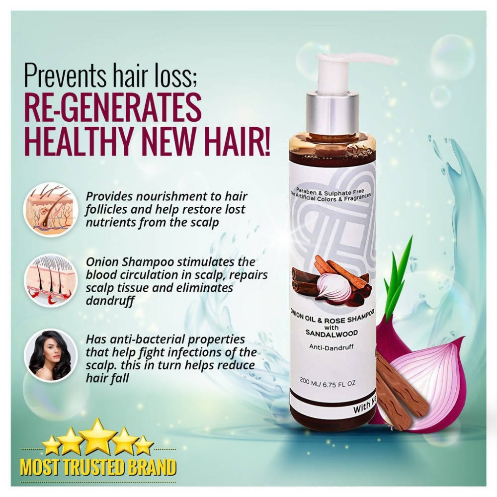 Teal and Terra Onion Oil & Rose Shampoo With Sandalwood | Grocsy