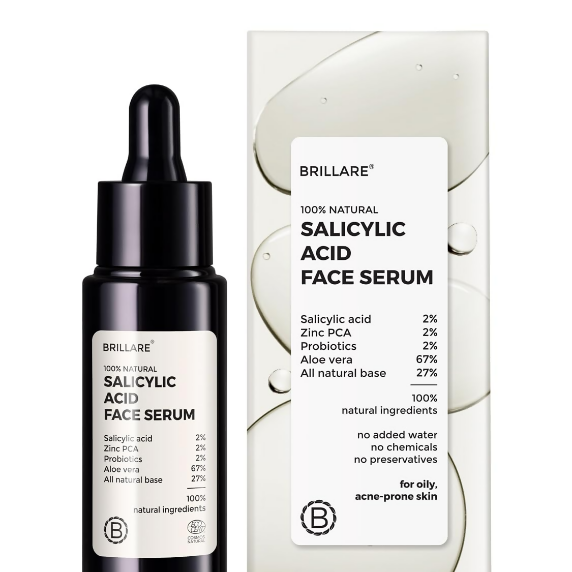 Brillare 2% Salicylic Acid Serum For Oily & Acne Prone Skin | Grocsy