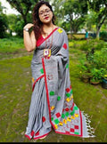 Exclusive Collection Multy Beautiful Cotton Applique Work Saree | Grocsy