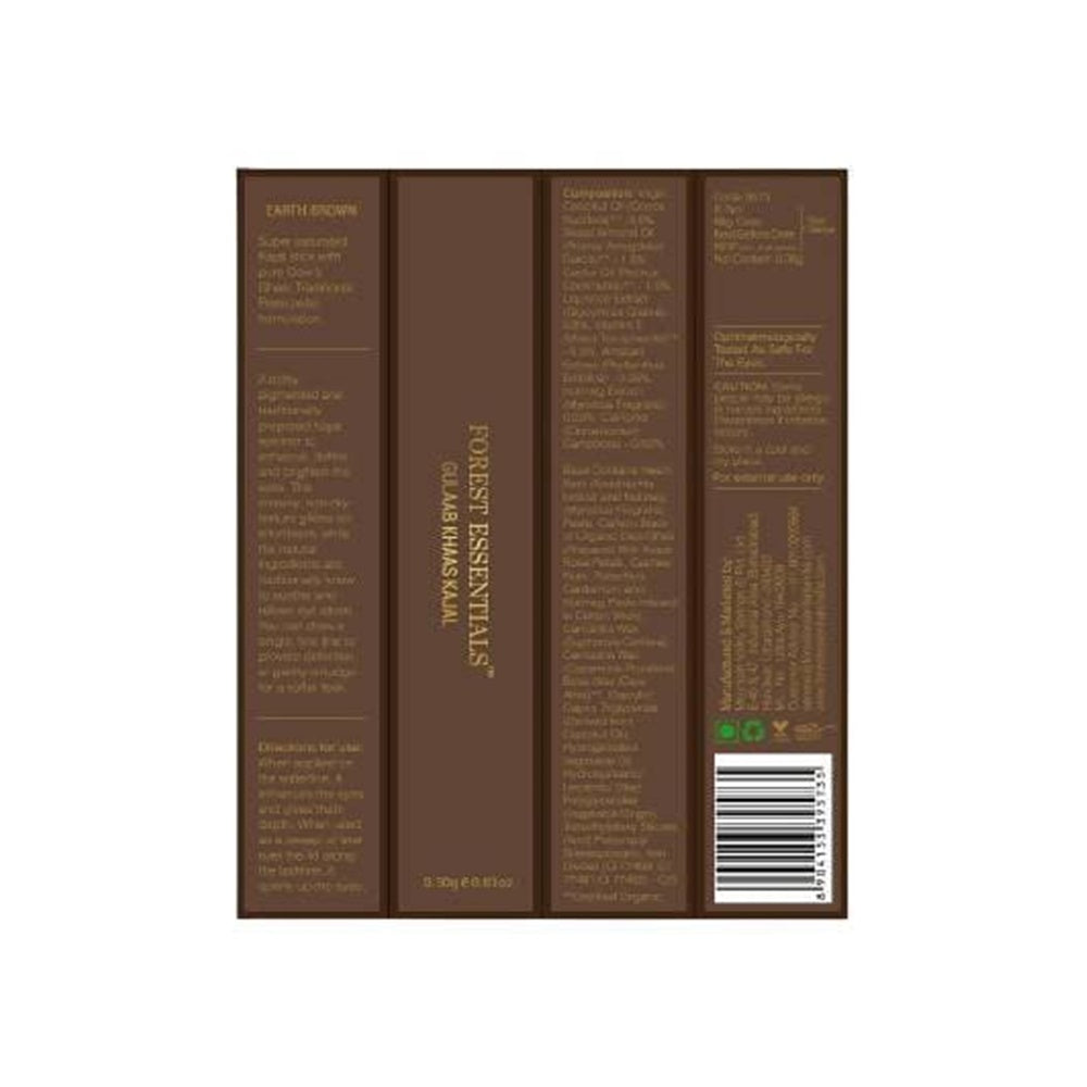 Forest Essentials Earth Brown Gulaab Khaas Kajal | Grocsy