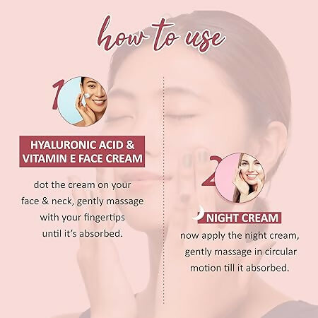 Our Cares Moisturizer With Hyaluronic Acid Vitamin E + Night Cream - Combo | Grocsy