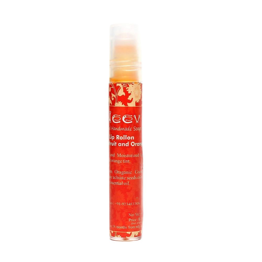 Neev Herbal Handmade Soaps Lip Rollon Crème Finish - Grapefruit and Orange | Grocsy