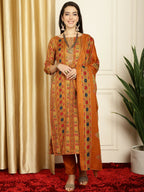 Jyoti Fashion Women's Mustard Pashmina Floral Digital Printed Kurta with Trouser & Dupatta | Grocsy