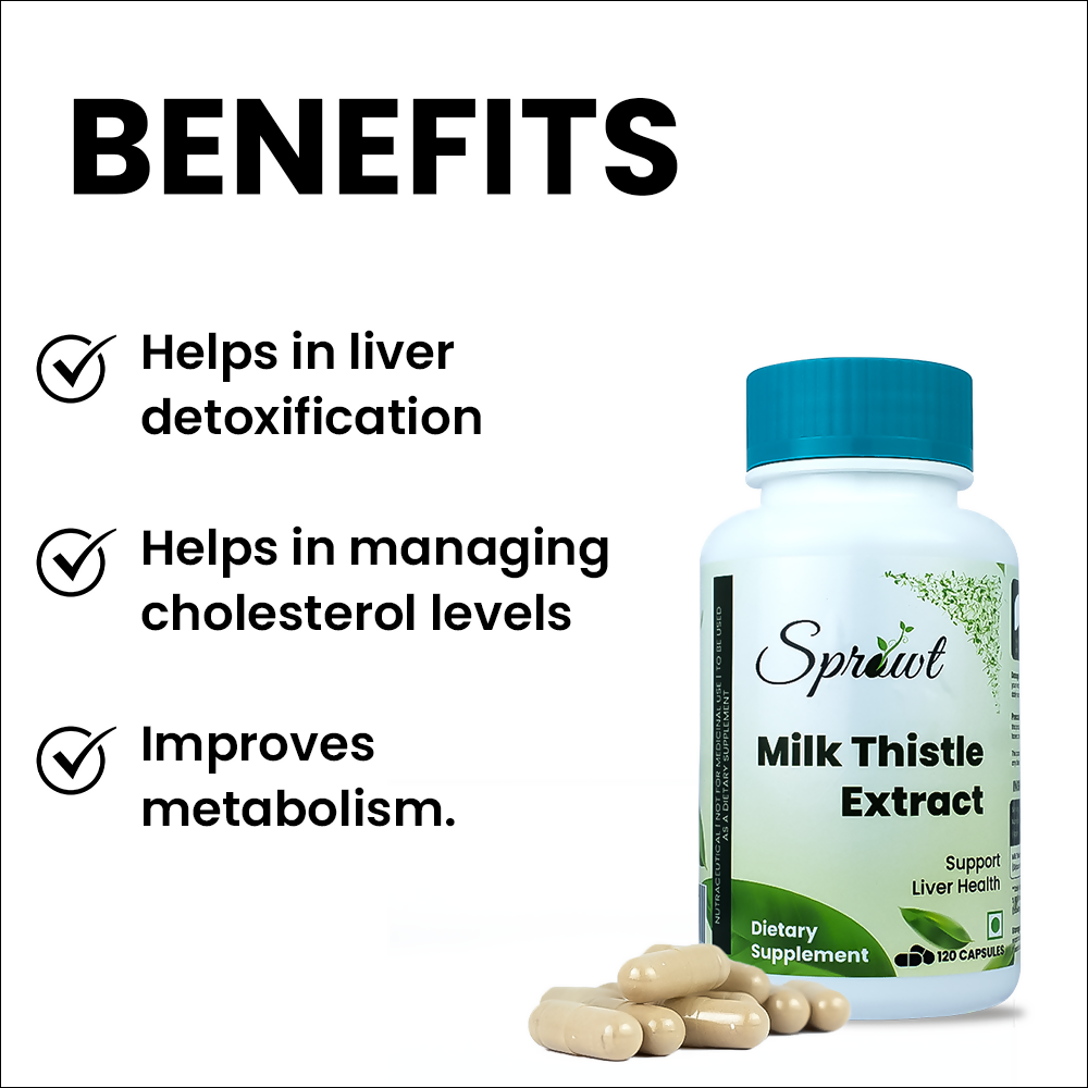 Sprowt Milk Thistle Extract Capsules | Grocsy