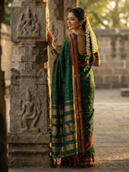 Shree Shyam Fashion Green Soft Silk Saree | Grocsy