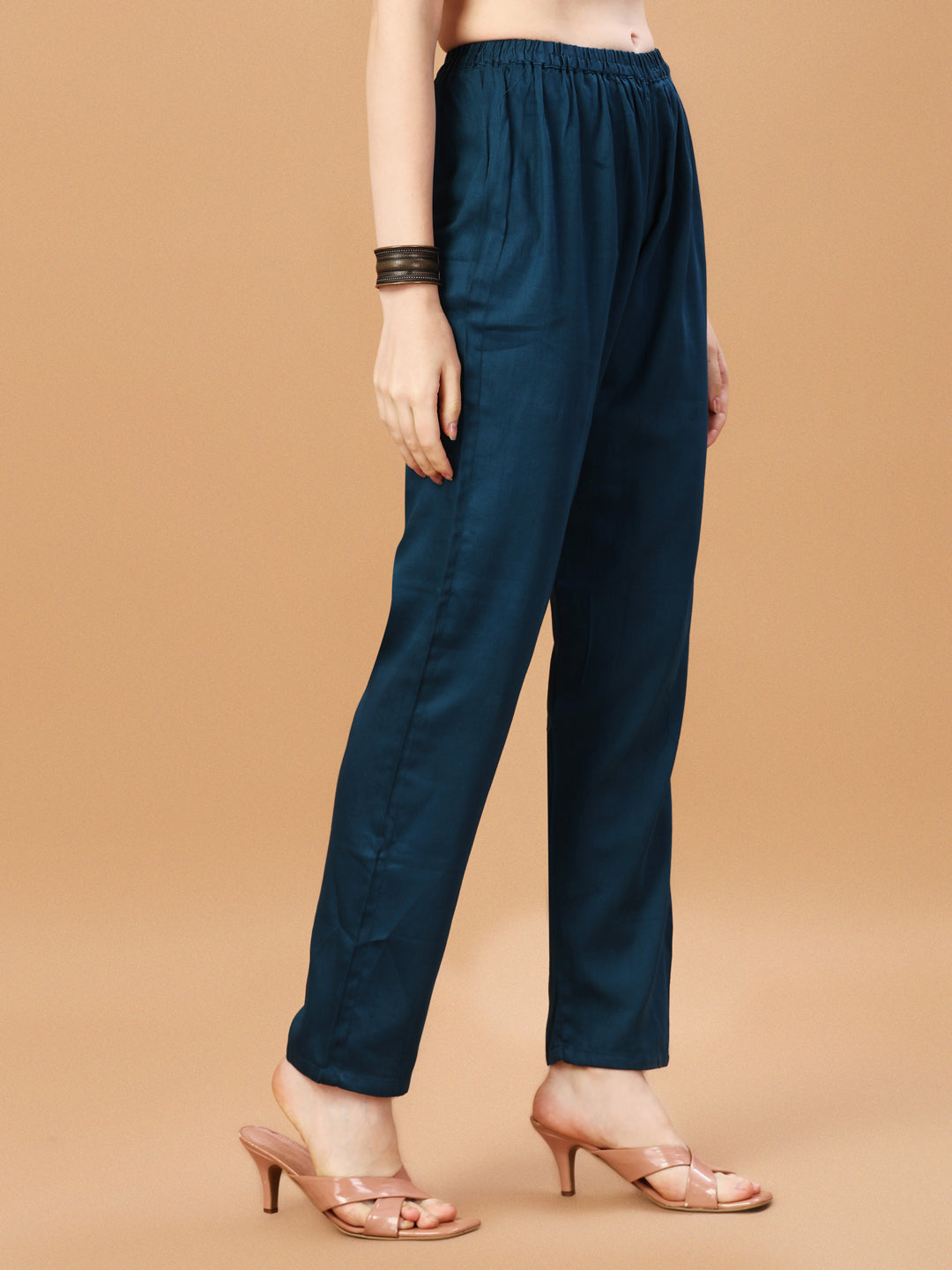Hand Embroidered Navyblue Kurta With Pant & Dupatta, Multicolor - Hiral Fashion | Grocsy
