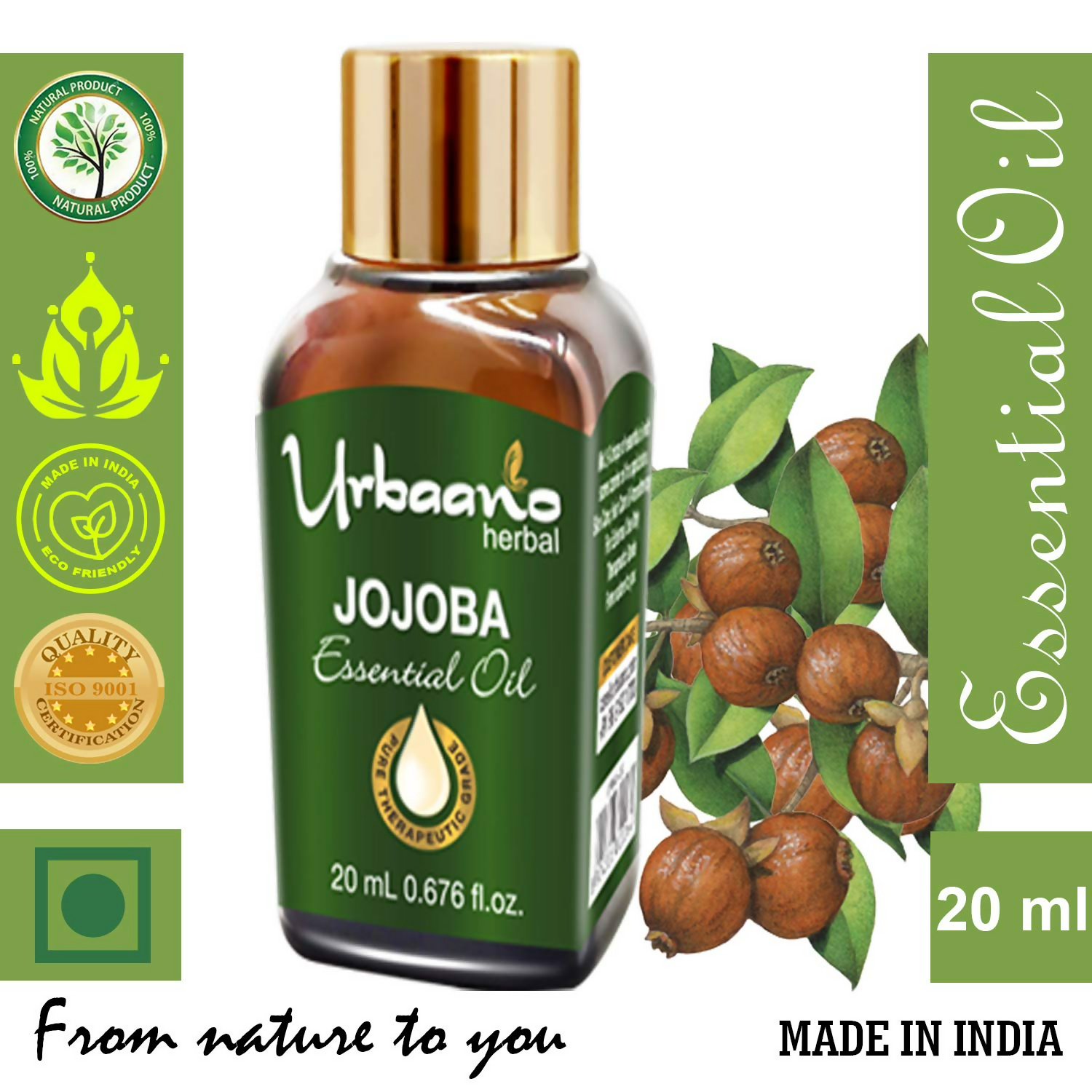 Urbaano Herbal Jojoba Essential Oil | Grocsy