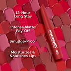 Mamaearth Moisture Matte Longstay Mini Lipstick - Raspberry Scarlet | Grocsy