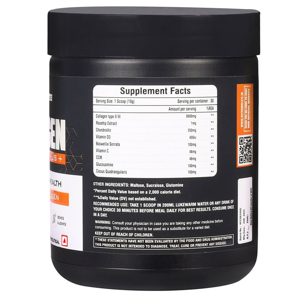 Reformulate CollaGen Plus+ Improves Bone Health Hydrolyzed Collagen I Hair I Skin I Nails I Bones I Joints I Non-Veg I Pine Apple | Grocsy
