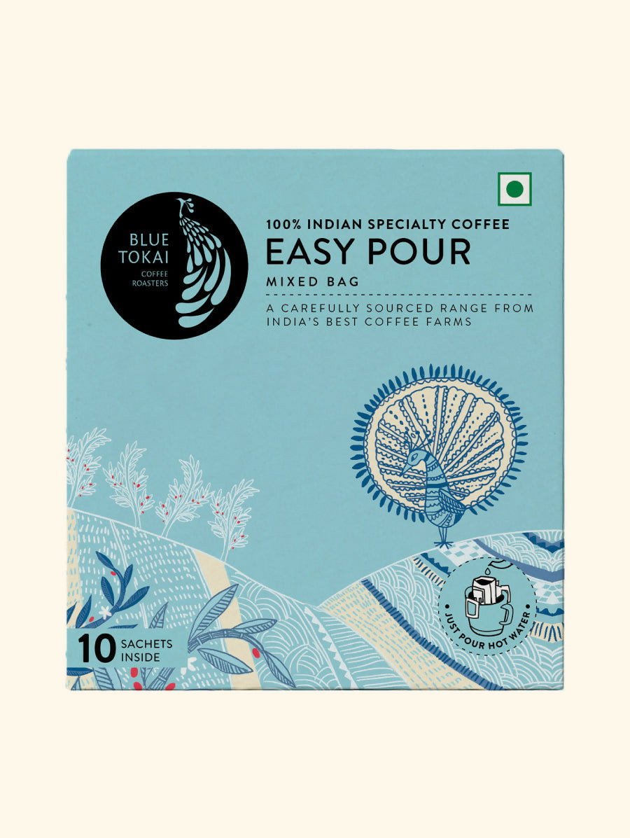 Blue Tokai Mixed Light To Dark Roasts Easy Pour Sachets | Grocsy