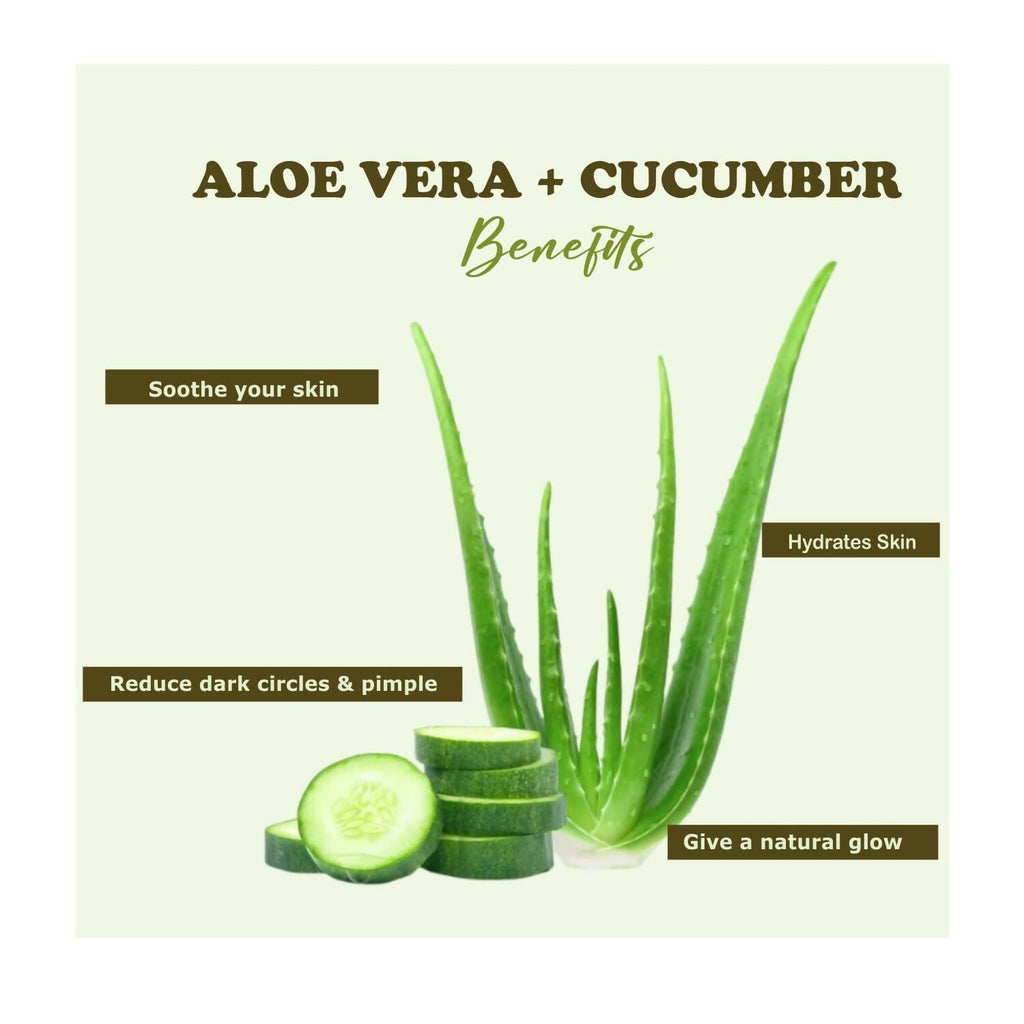 Kimayra Aloe Vera + Cucumber Face Pack Powder For Refreshing Glow Skin, Helps In Anti ?Ageing | Grocsy