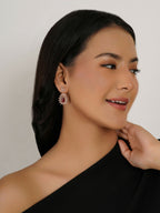 Long kundan earring (Red) - Ruby Raang