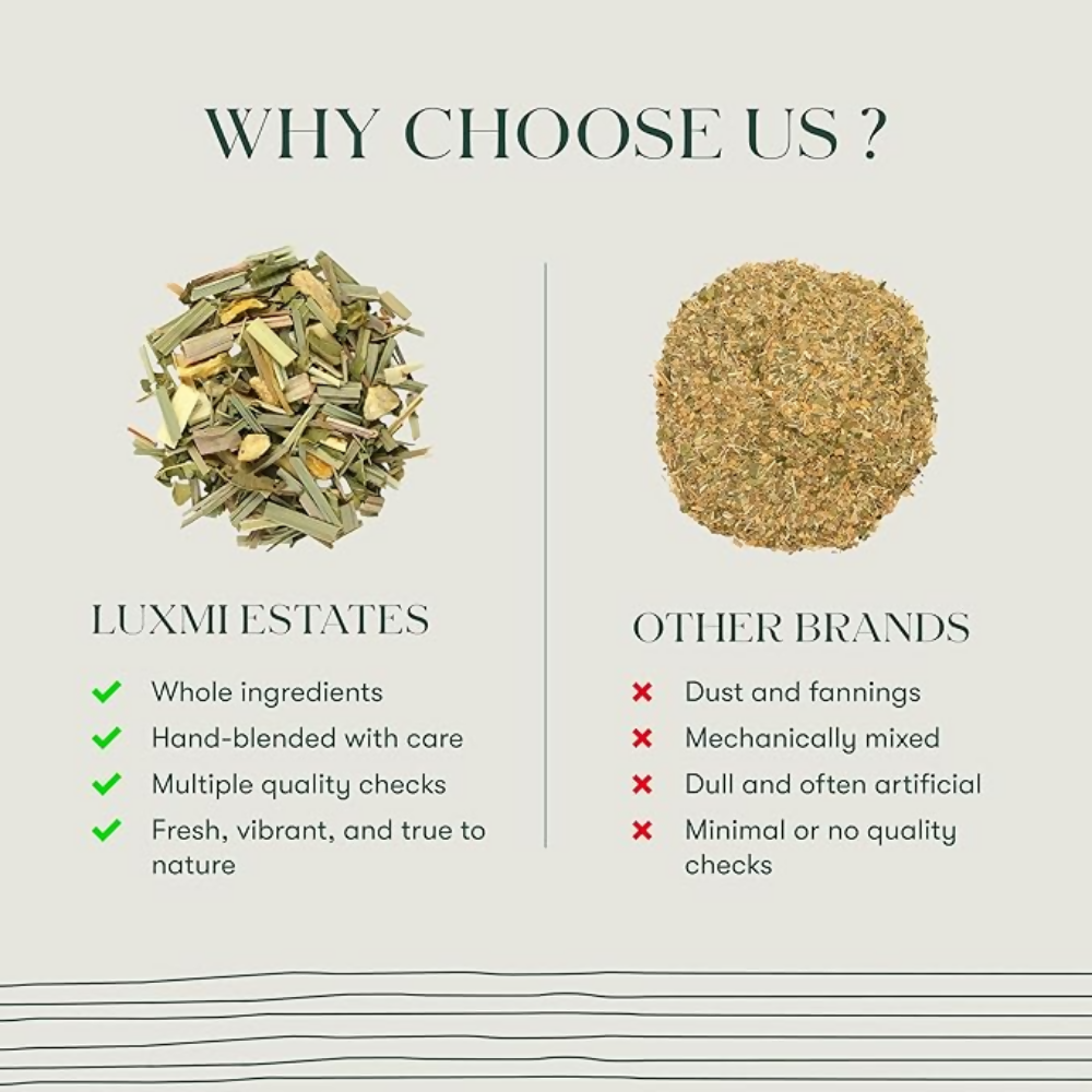 Luxmi Estates Lemon Ginger Herbal Tea | Grocsy