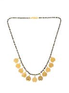 NVR Women Ethnic Gold-Polished Beaded Mangalsutra | Grocsy